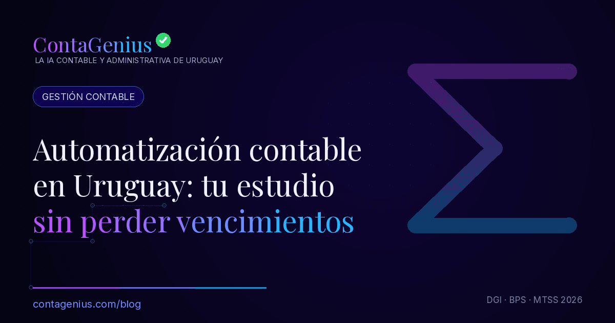 Cómo automatizar un estudio contable en Uruguay (sin perder vencimientos DGI ni BPS)